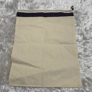 Large Tory Burch Dust Bag Cotton Purple Green Geometric Design